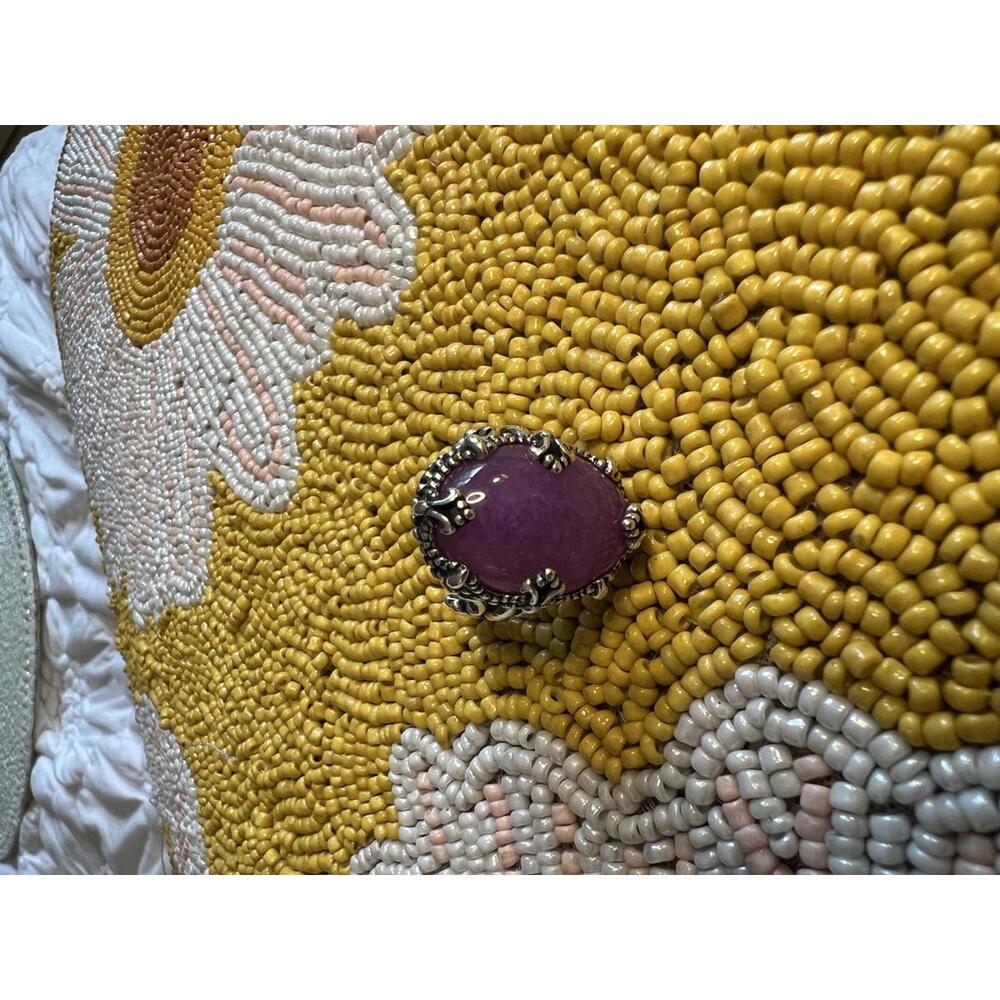 Carolyn Pollack Relios Sterling Silver Oval Charoite Ring Size 9